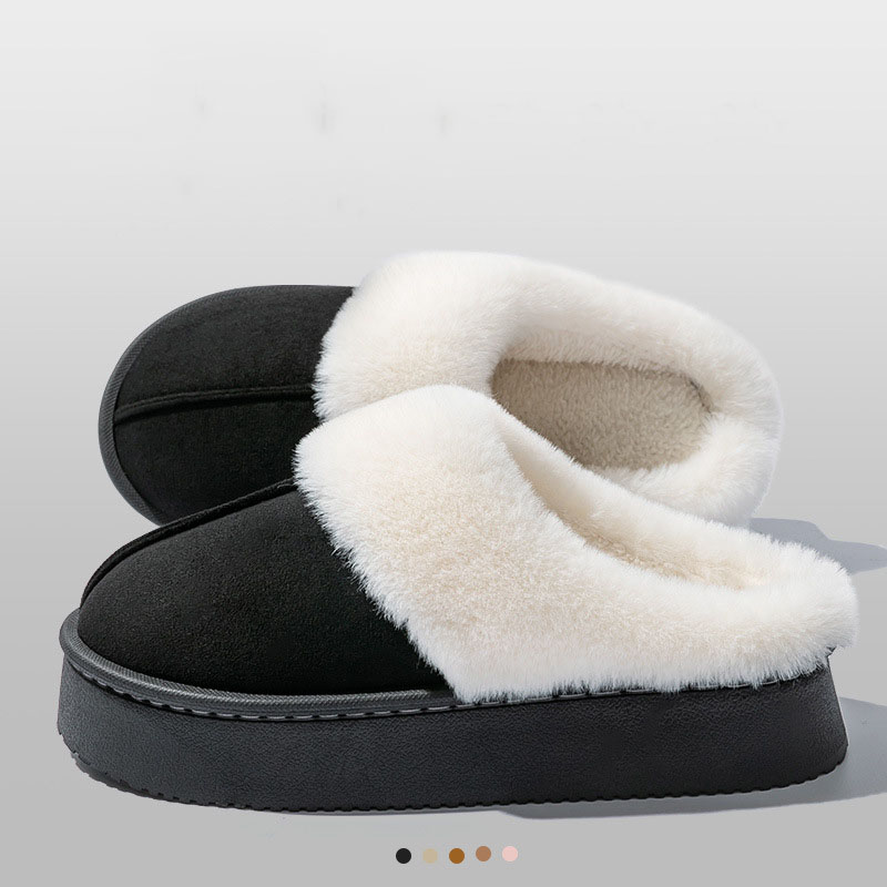 Modern Chic All-Season Others Women's Home Slippers | Color: Black | Image 1