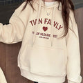 Minimalist Autumn Girls' Hoodie, Ages 4-14 | Color: Apricot | Image 1