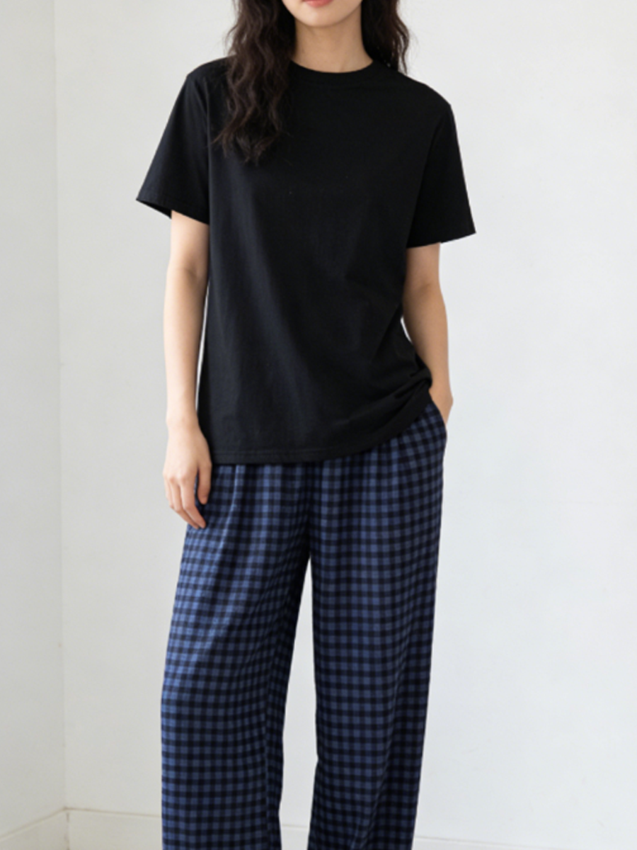 Sweet Feminine Summer 2 Pcs Women 's Short  Sleeve Sleep Set | Color: Style 2 | Image 2