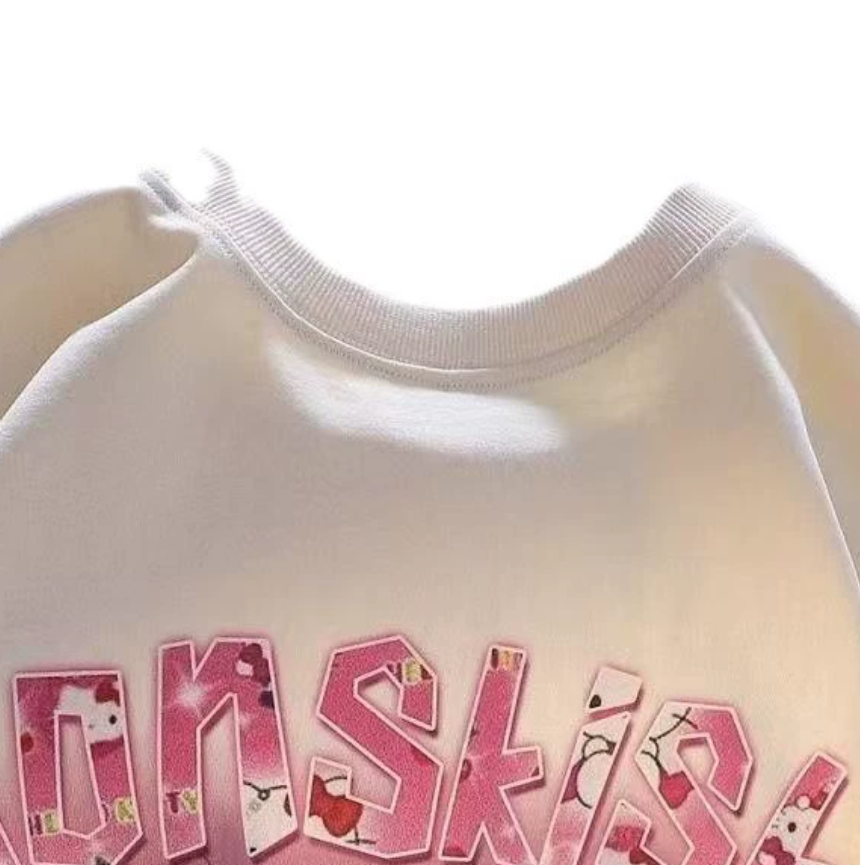 Modern Chic All-Season Casual Sporty Summer Girls' T-Shirt, Ages 4-14 | Color: Apricot | Image 3