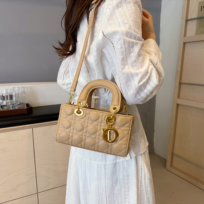 Modern Chic All-Season PU/Artificial Leather/Microfiber Leather, Cloth / Textile Women's Crossbody Bags Box Bags | Color: Khaki | Image 2