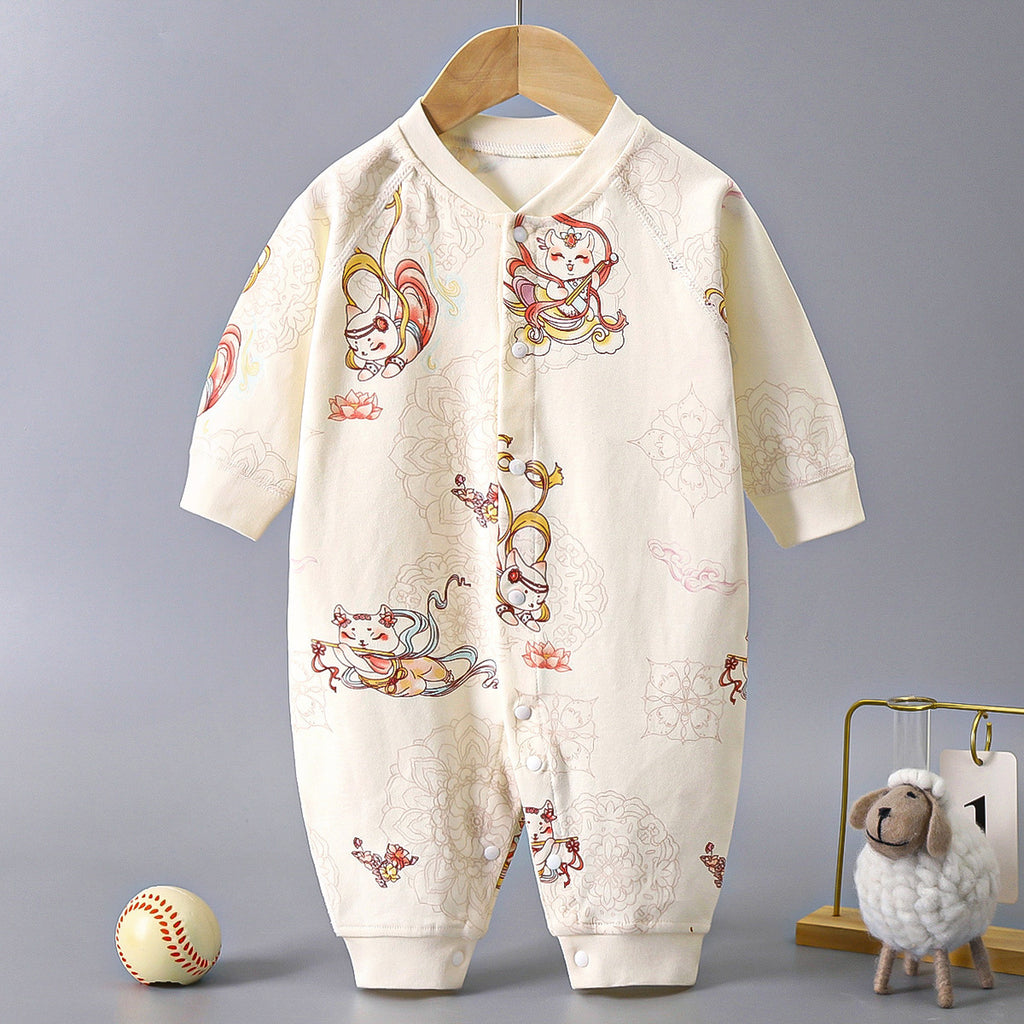Minimalist Autumn Unisex Baby Jumpsuit, Ages 1-24 Months | Color: Style 2 | Image 1