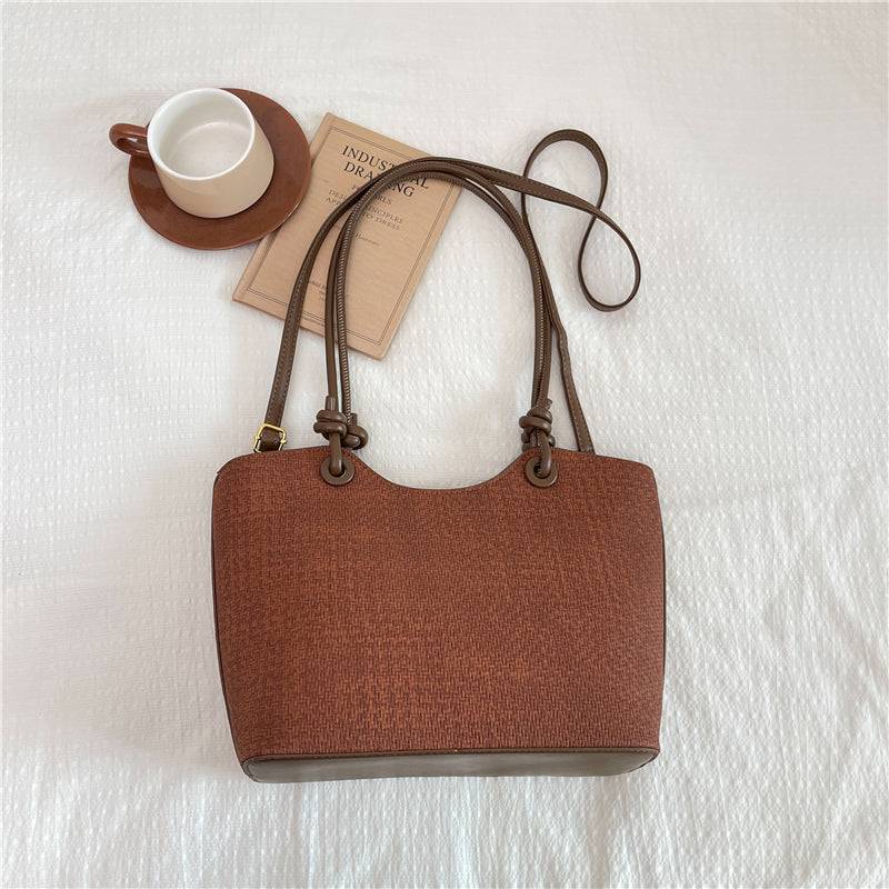Modern Chic All-Season PU/Artificial Leather/Microfiber Leather Women's Handbags Tote Bags | Color: Brown | Image 3