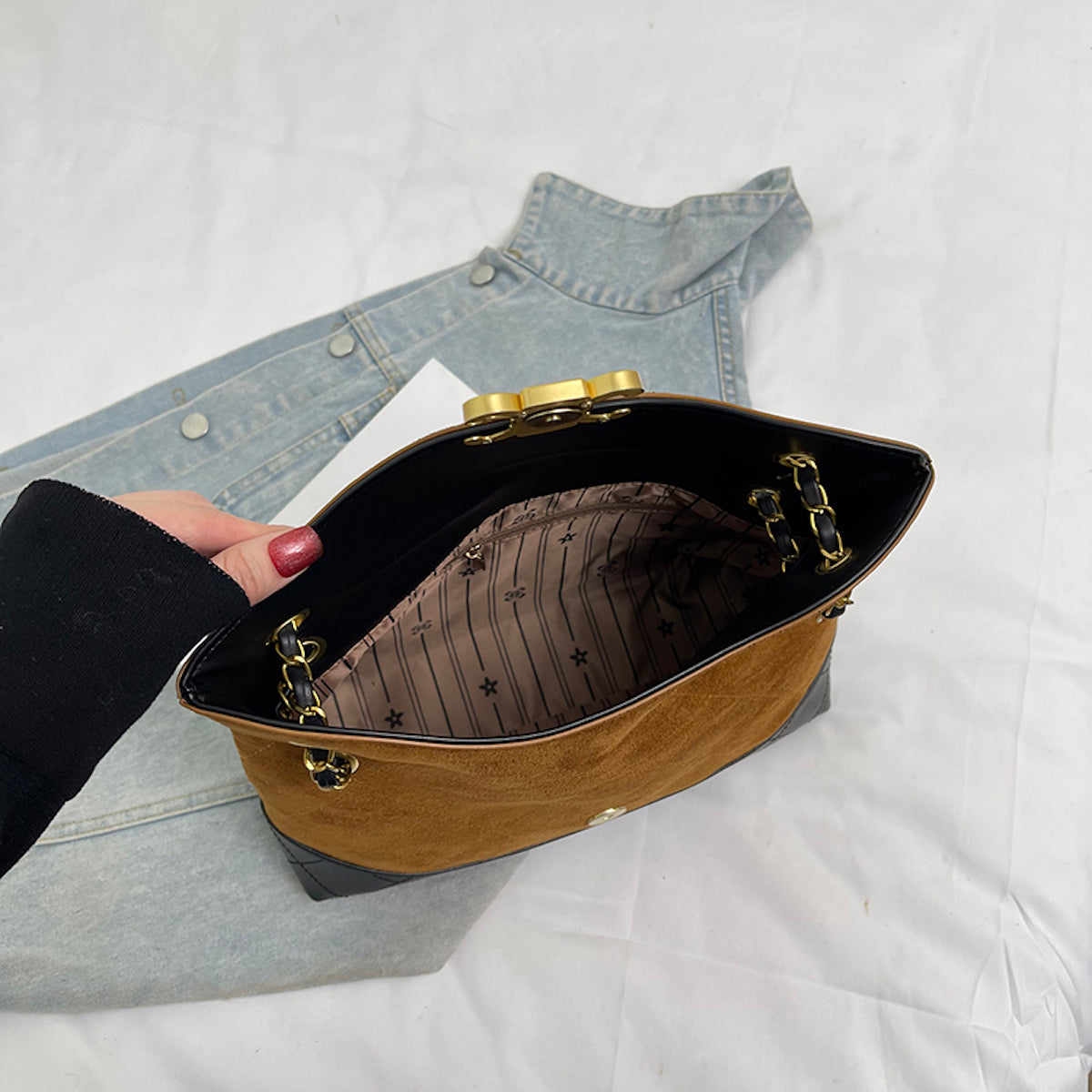 Modern Chic All-Season Velvet/Corduroy Women's Handbags Other Bags | Color: Style 1 | Image 2