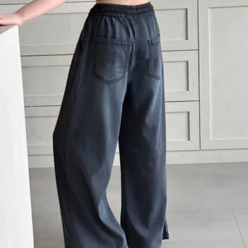 Modern Chic All-Season Casual Sporty Spring Girls' Jeans, Ages 4-14 | Color: Black | Image 3