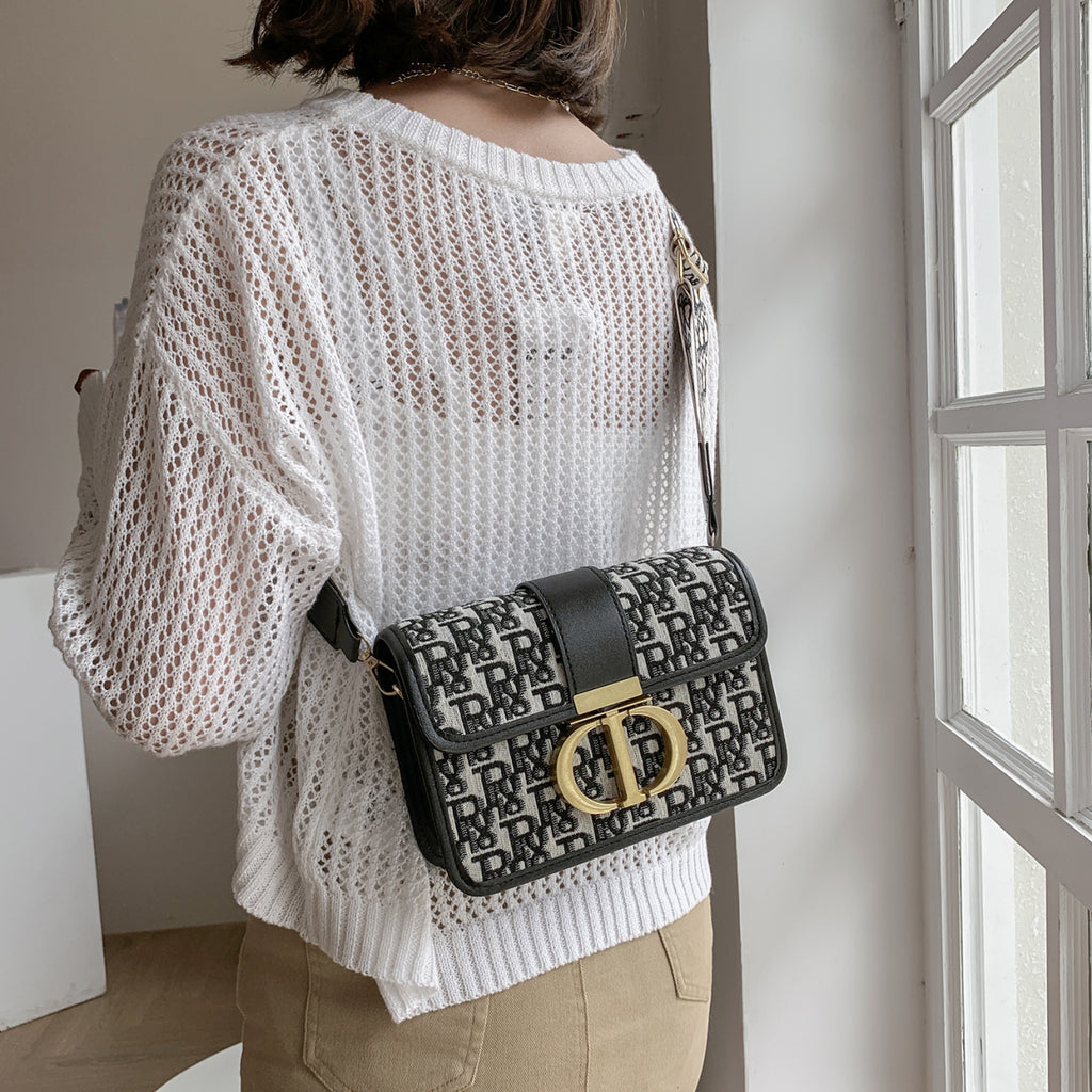 Modern Chic All-Season Cloth / Textile Women's Crossbody Bags Box Bags | Color: Black | Image 2