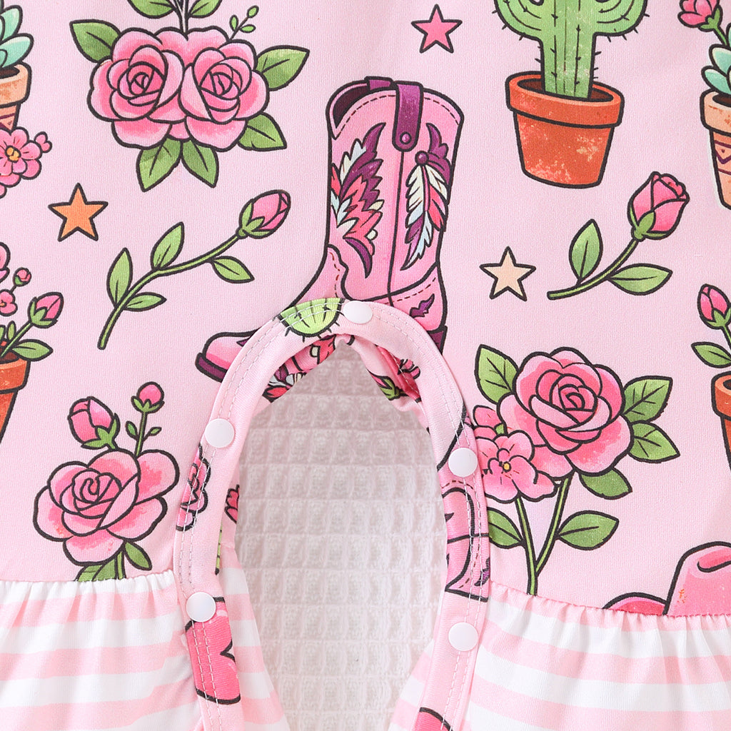 Trendy Autumn Baby Girls' Jumpsuit, Ages 0-6 Months | Color: Pink | Image 2