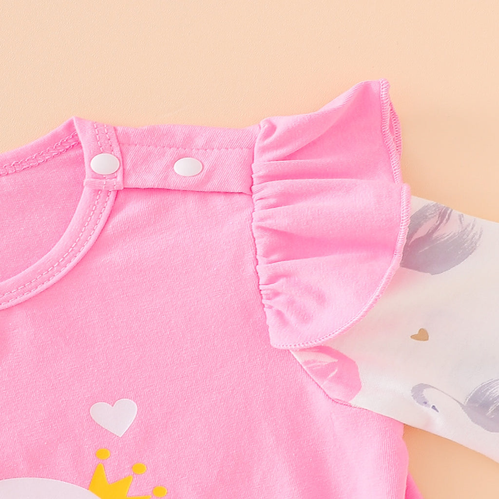 Sweet & Cute Autumn Baby Girls' Jumpsuit, Ages 0-12 Months | Color: Pink | Image 2