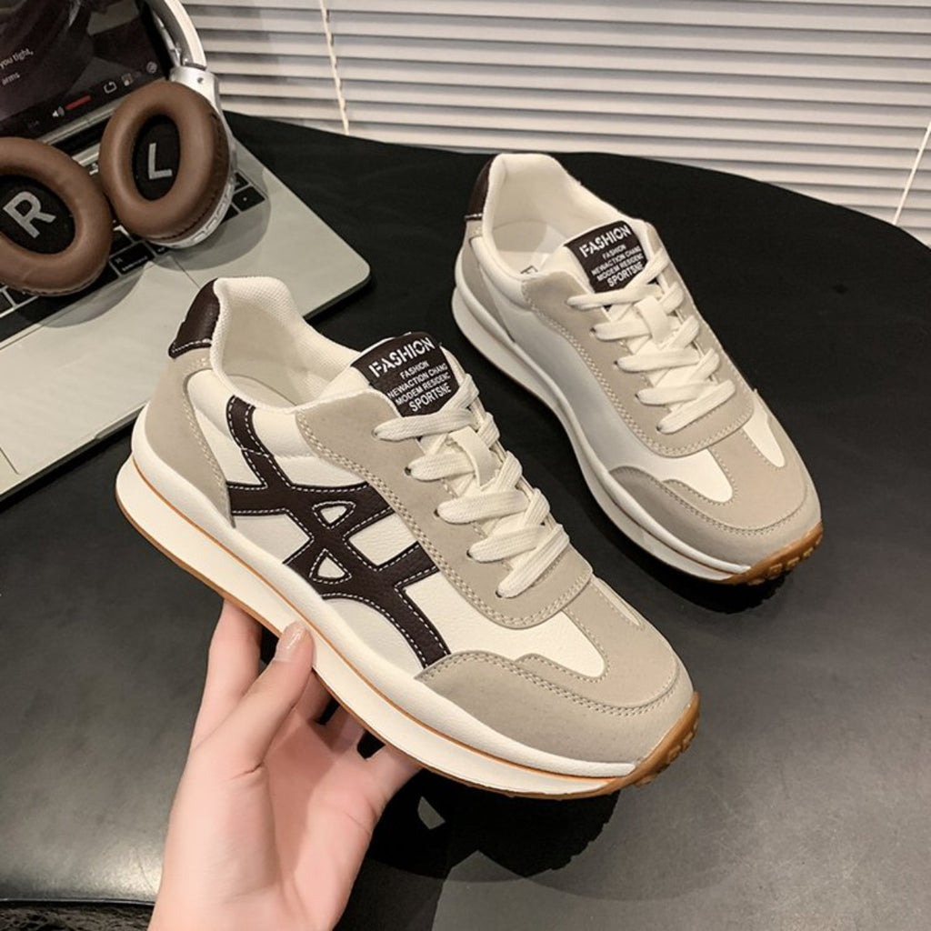Modern Chic All-Season Others Women's Fashion Sneaker | Color: Beige | Image 1