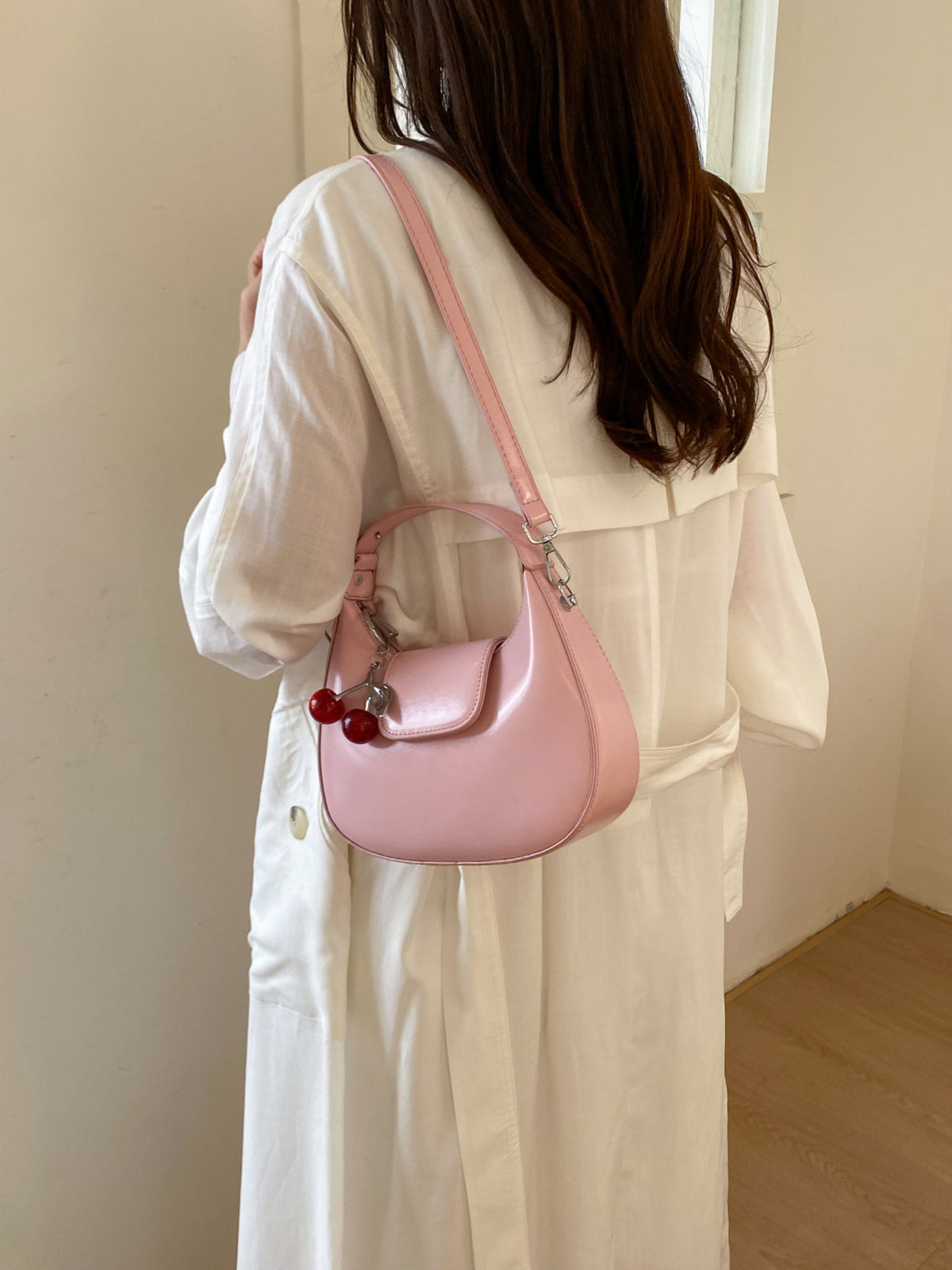 Modern Chic All-Season PU/Artificial Leather/Microfiber Leather Women's Shoulder Bags Other Bags | Color: Pink | Image 1