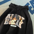 Modern Chic All-Season Minimalist Autumn Boys' Hoodie, Ages 4-14 | Color: Black | Image 1