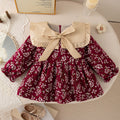 Sweet & Cute Autumn Baby Girls' Dress, Ages 9-24 Months | Color: Red | Image 1