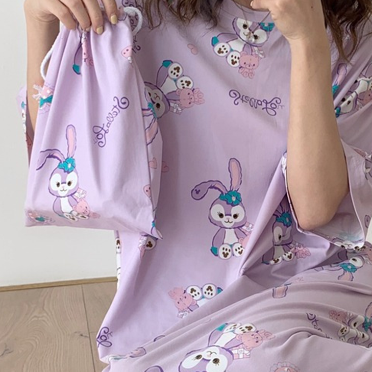 Modern Chic All-Season Sweet Feminine Summer Women 's Short  Sleeve Sleep Dress | Color: Style 4 | Image 2