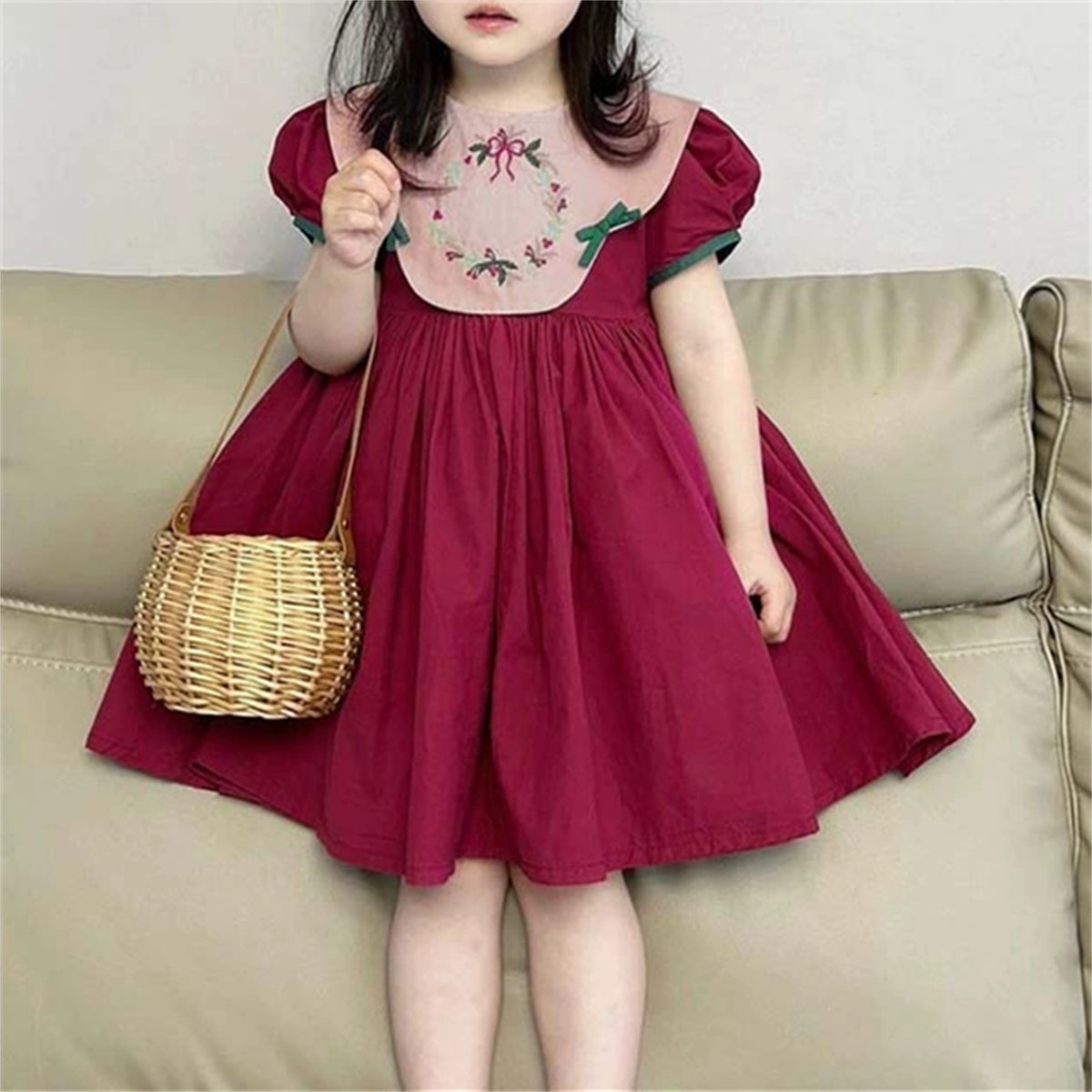 Casual Sporty Summer Girls' A-Line Dress, Ages 2-9 | Color: As the Picture | Image 2