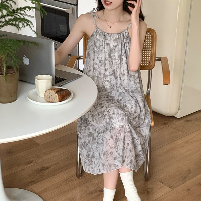 Minimalist Summer 1 Pair Women 's Sleeveless Sleep Dress | Color: Style 1 | Image 2