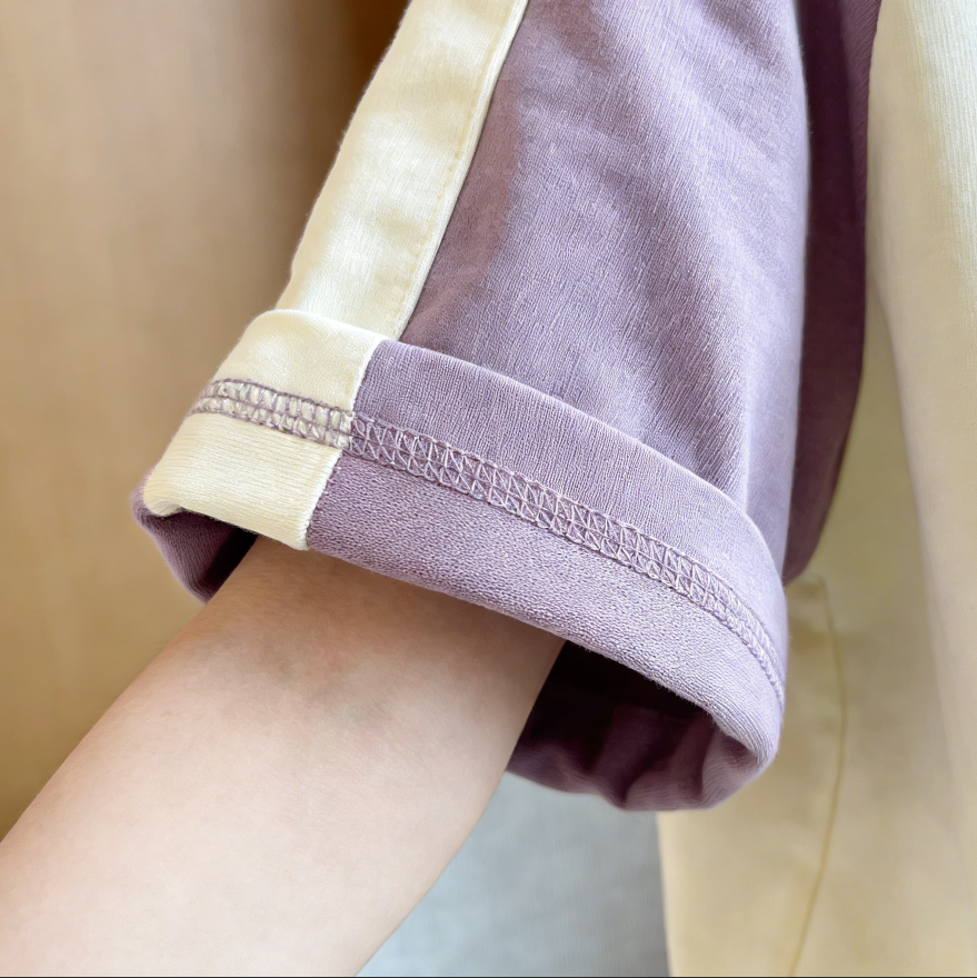Minimalist Summer 2-Piece Girls' Pants Suit, Ages 4-14 | Color: Purple | Image 2