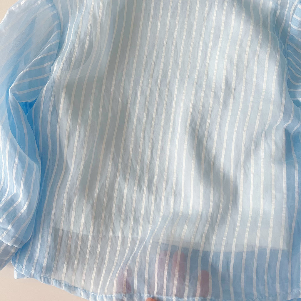 Casual Sporty Summer 3-Piece Girls' Pants Suit, Ages 2-9 | Color: Blue | Image 2
