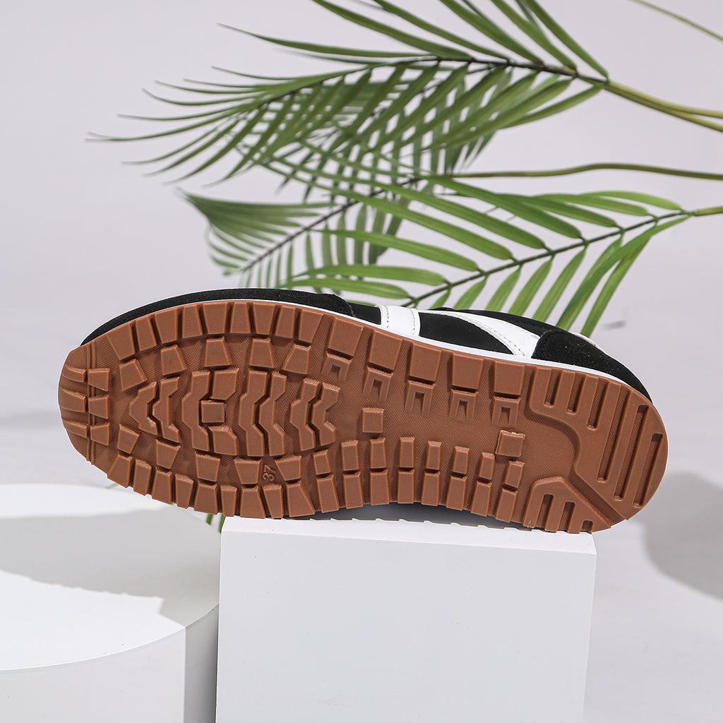 Modern Chic All-Season PU/Artificial Leather/Microfiber Leather Women's Fashion Sneaker | Color: Black | Image 3