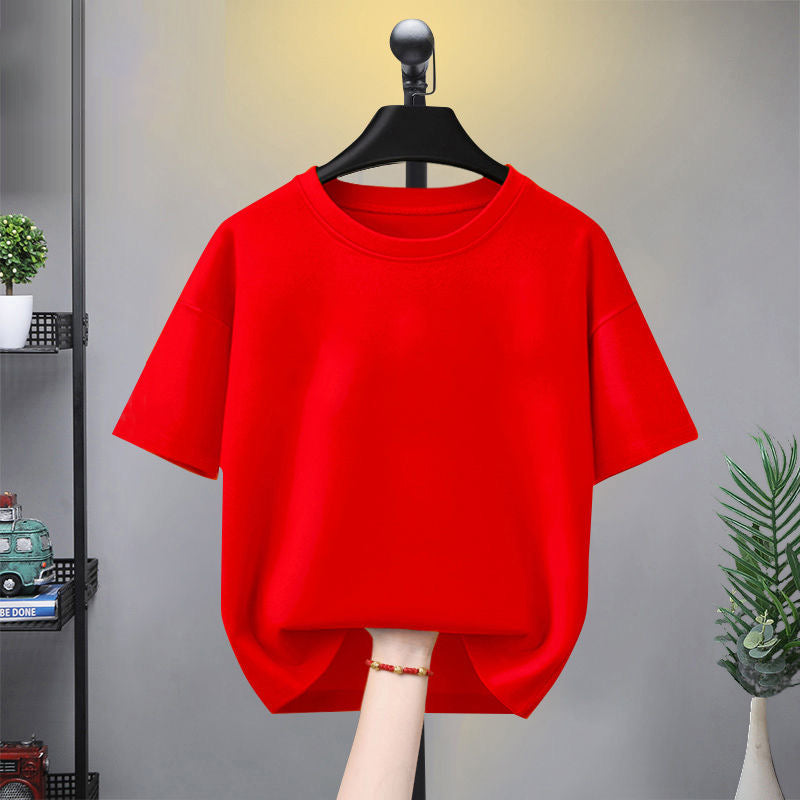 Minimalist Summer Unisex Kids' T-Shirt, Ages 3-14 | Color: Red | Image 1