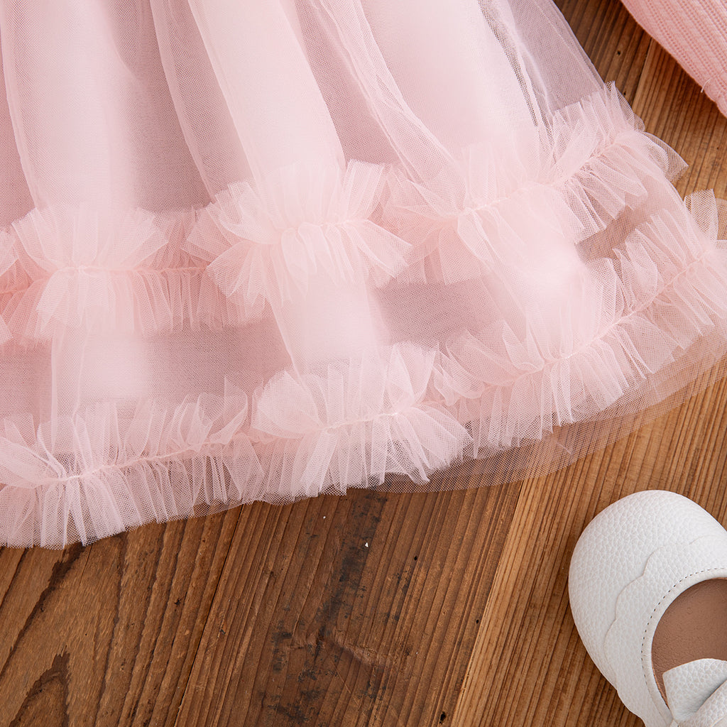 Sweet & Cute Autumn Baby Girls' Dress, Ages 1-24 Months | Color: Pink | Image 2