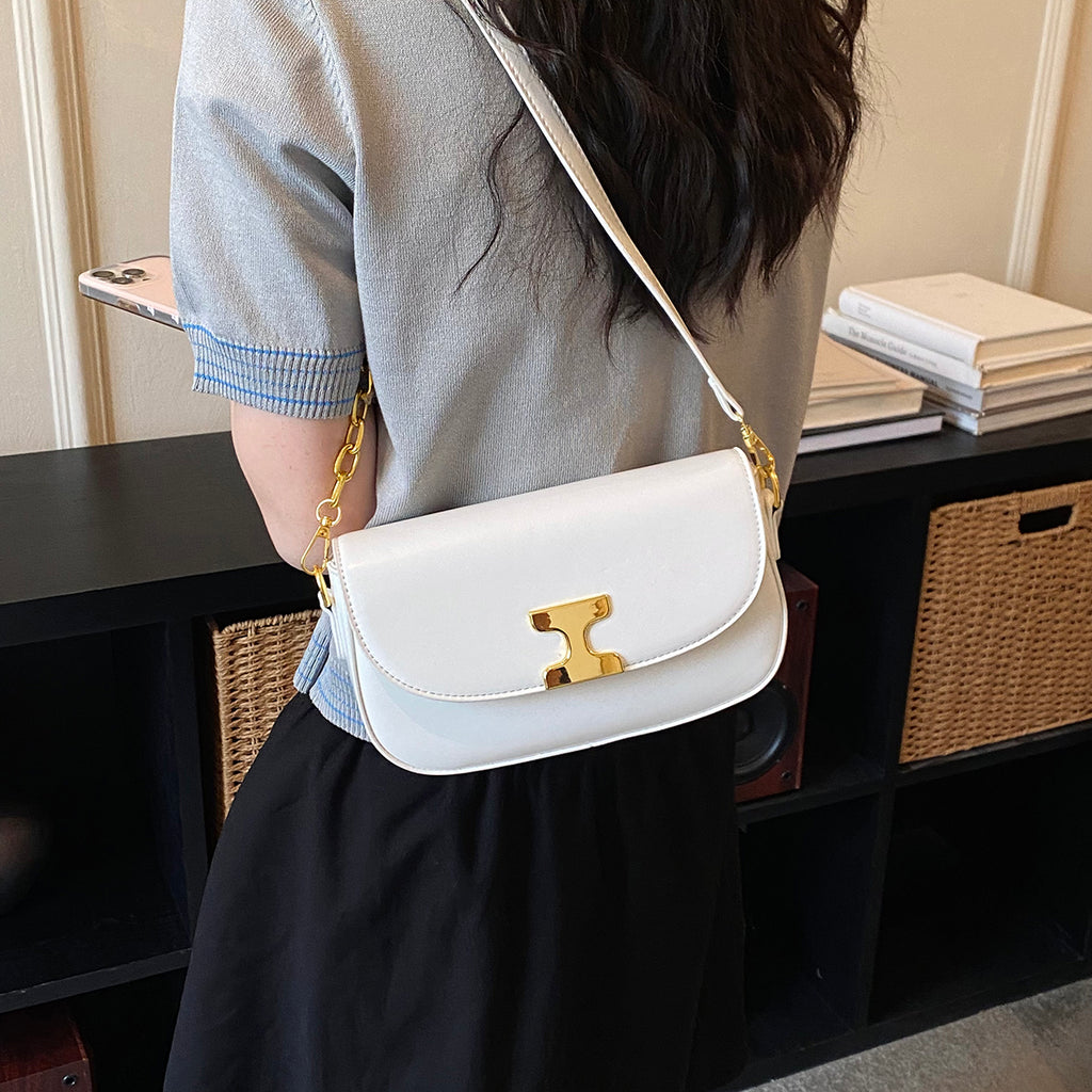 Modern Chic All-Season PU/Artificial Leather/Microfiber Leather Women's Shoulder Bags Other Bags | Color: White | Image 3