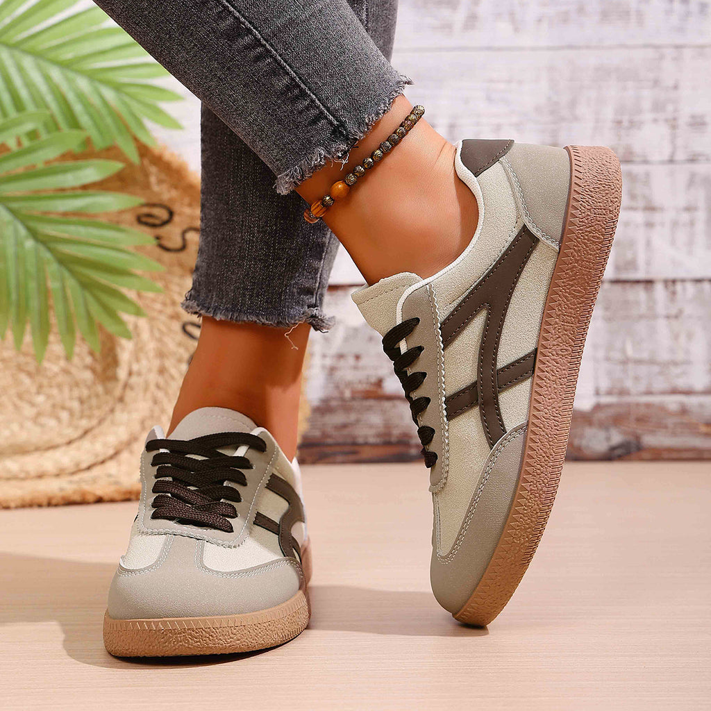 Modern Chic All-Season PU/Artificial Leather/Microfiber Leather Women's Skate Shoes | Color: Beige | Image 3