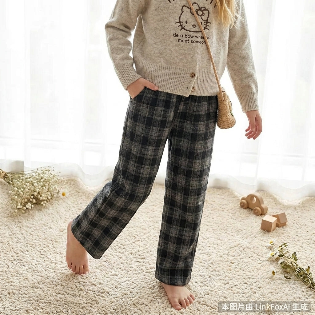 Modern Chic All-Season Casual Sporty Winter 2-Piece Girls' Pants Suit, Ages 3-14 | Color: Navy | Image 1