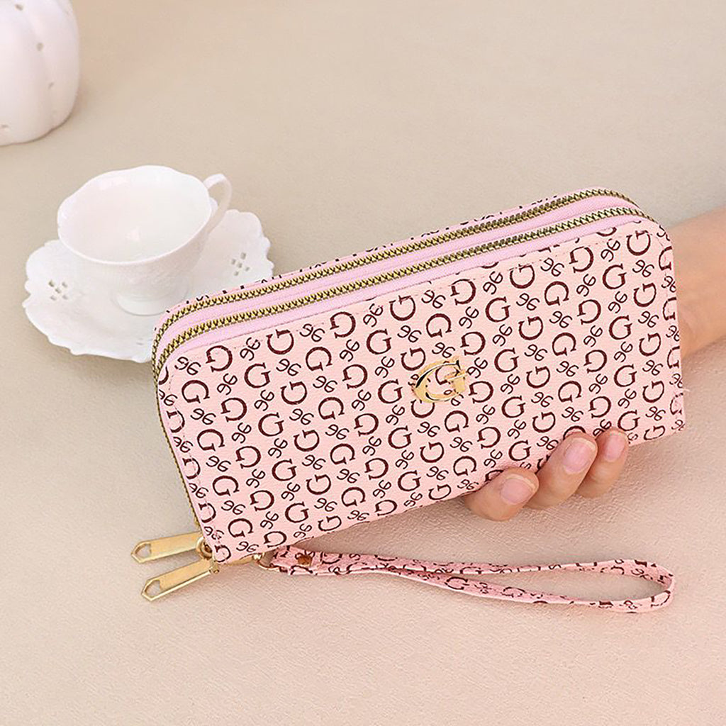 Modern Chic All-Season PU/Artificial Leather/Microfiber Leather, Cloth / Textile, Faux Fur Women's Functional Bags Purses/Wallet | Color: Pink | Image 1