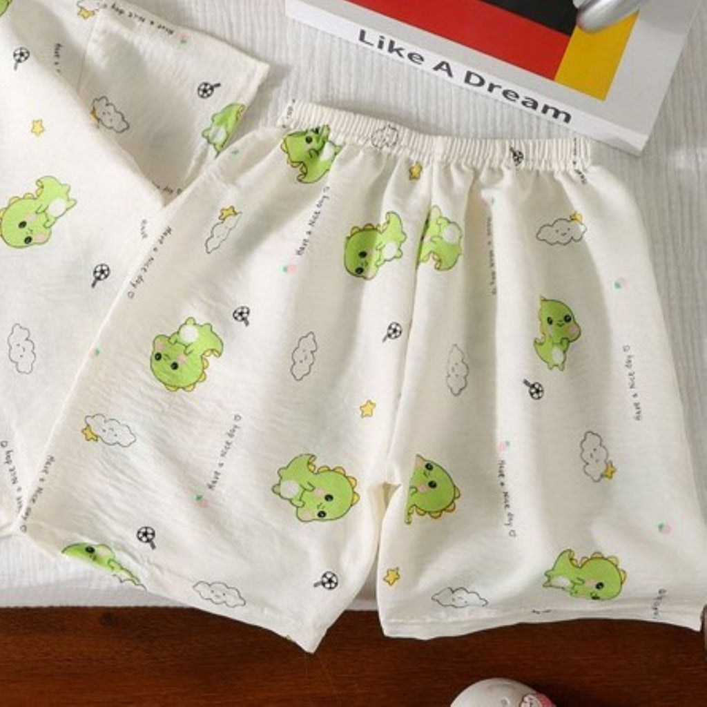 Minimalist Summer 2-Piece Unisex Kids' Pajama Set, Ages 2-9 | Color: Style 4 | Image 2
