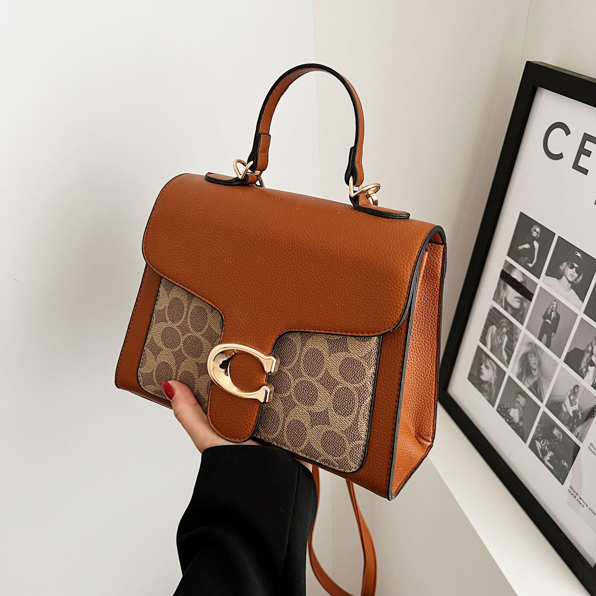 Modern Chic All-Season PU/Artificial Leather/Microfiber Leather Women's Crossbody Bags Other Bags | Color: Brown | Image 3
