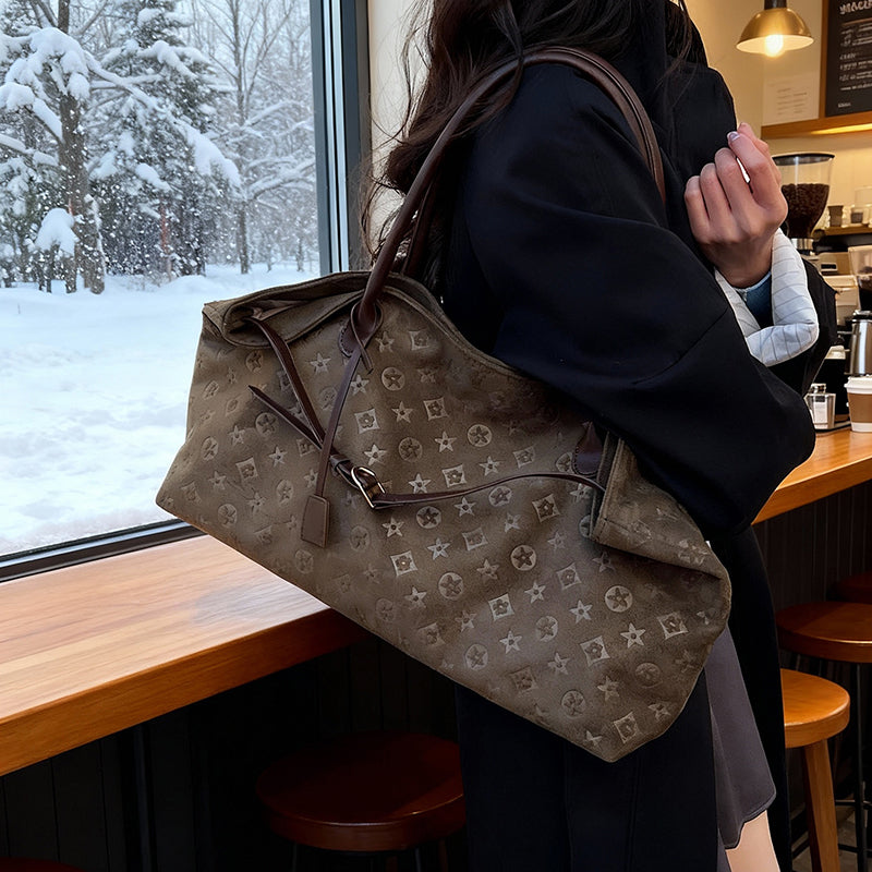 Modern Chic All-Season PU/Artificial Leather/Microfiber Leather, Suede/Oxford/Scrub Women's Shoulder Bags Tote Bags | Color: Green | Image 2