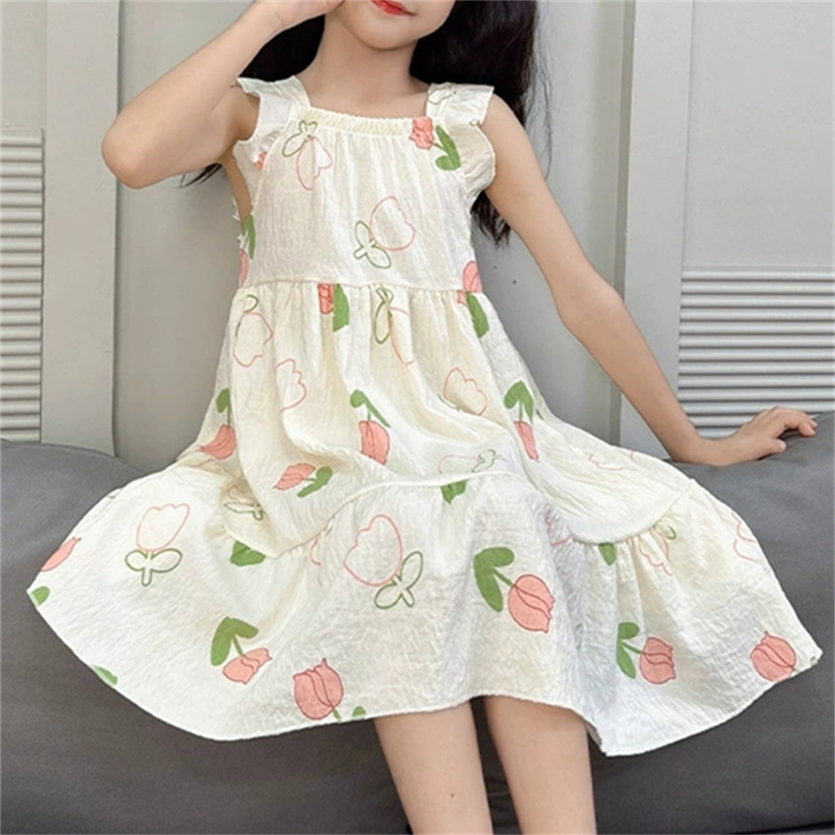 Sweet & Cute Summer Girls' Sleep Dress, Ages 2-11 | Color: Style 2 | Image 1