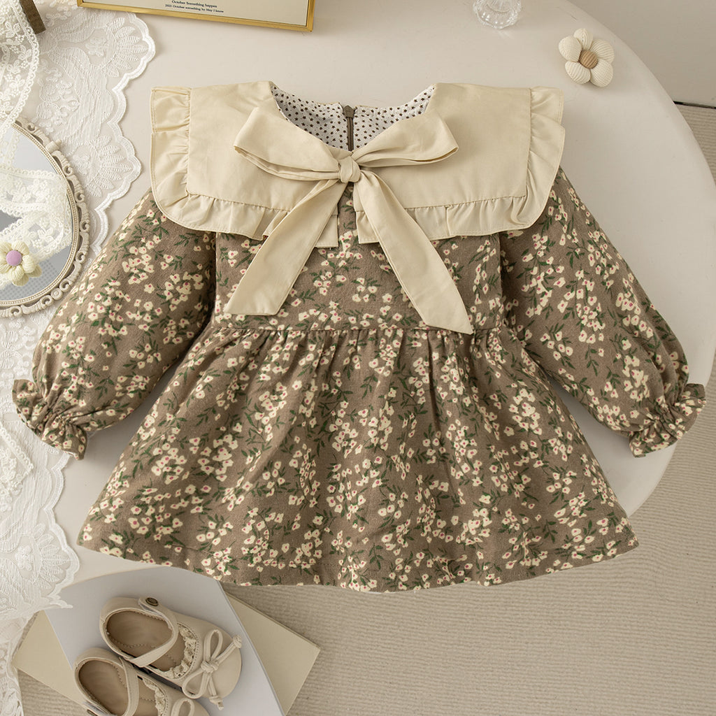 Sweet & Cute Autumn Baby Girls' Dress, Ages 9-24 Months | Color: Yellow | Image 1