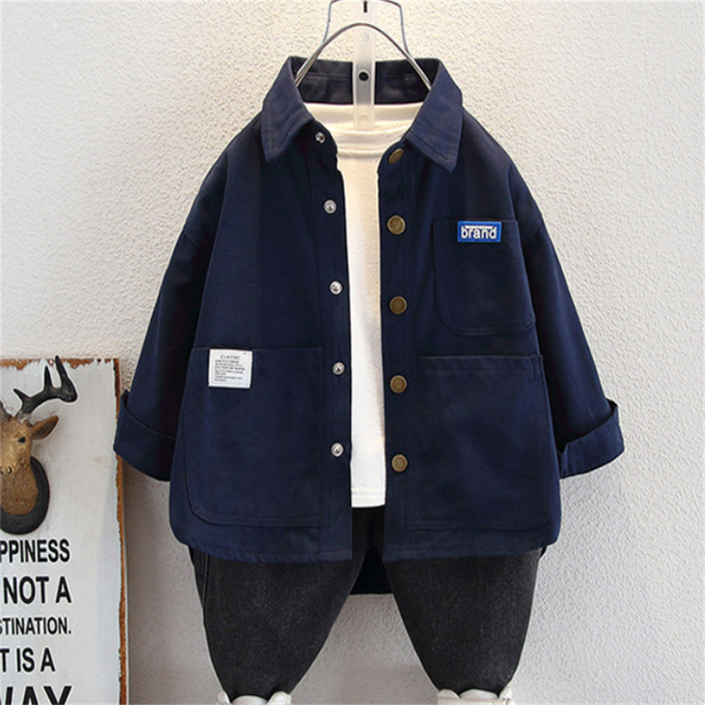 Modern Chic All-Season Trendy Spring Boys' Jacket, Ages 2-11 | Color: Navy | Image 1