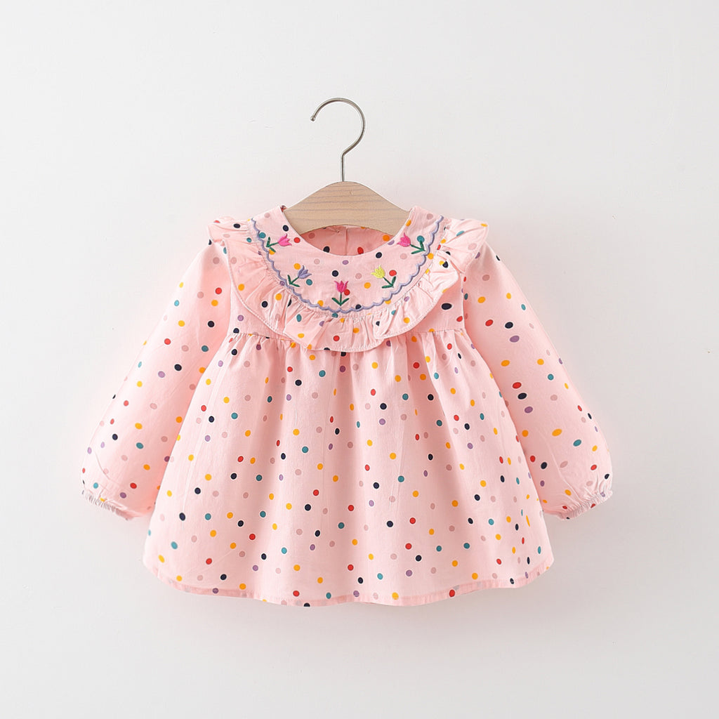 Sweet & Cute Spring Girls' Dress, Ages 9 Months-3 Years | Color: Pink | Image 1