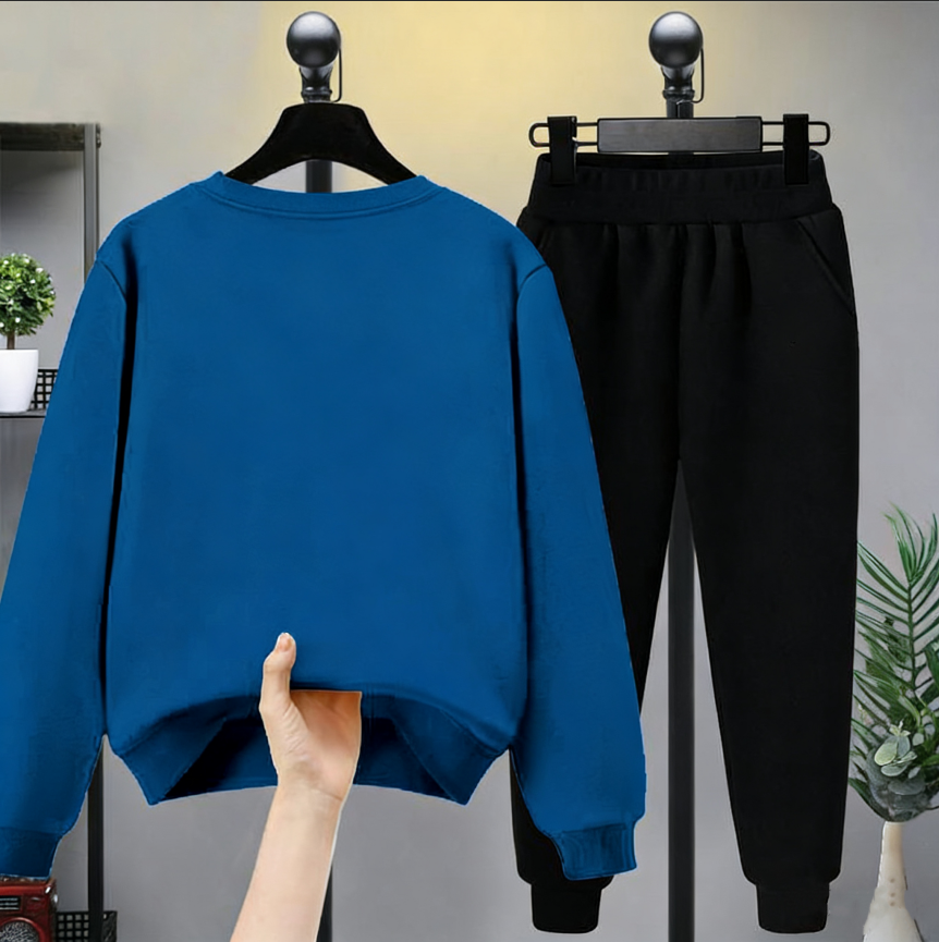 Modern Chic All-Season Minimalist Autumn 2-Piece Boys' Pants Suit, Ages 3-14 | Color: Blue | Image 3