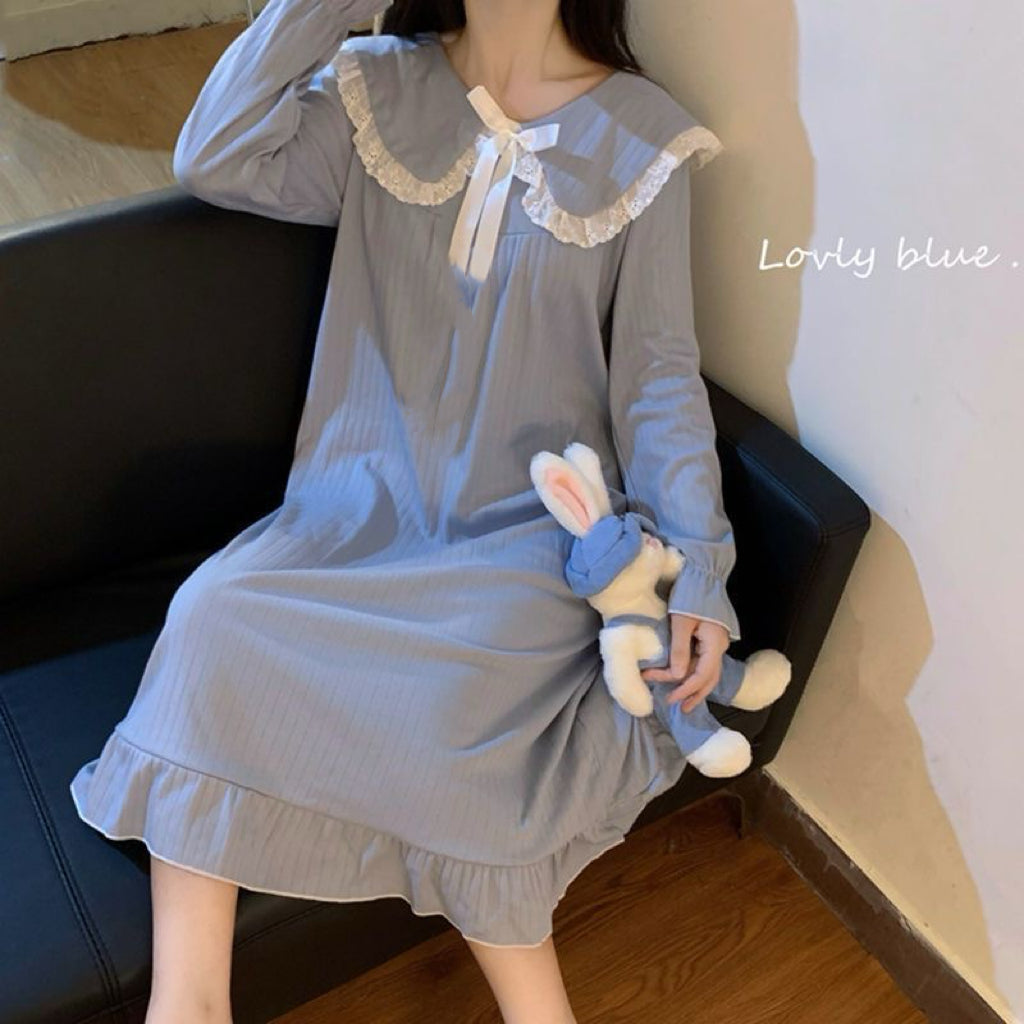 Elegant Summer Women 's Short  Sleeve Sleep Dress | Color: Style 1 | Image 1