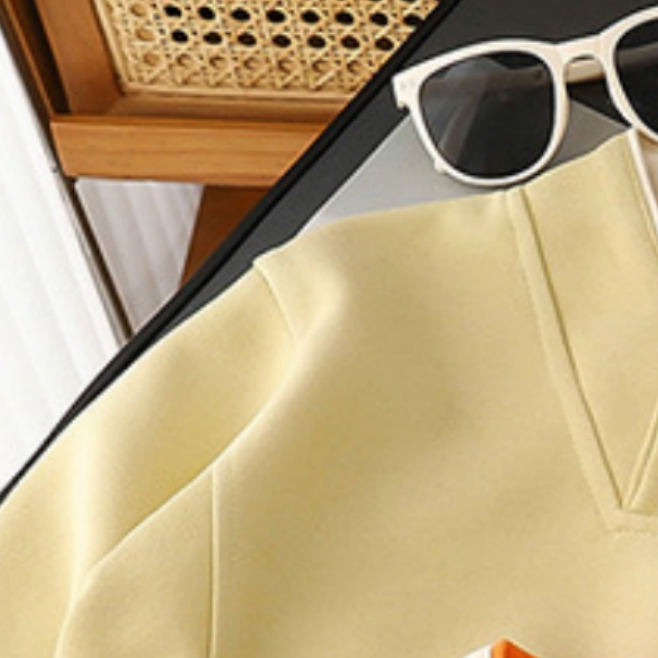 Modern Chic All-Season Casual Sporty Autumn Unisex Kids' Sweatshirt, Ages 2-13 | Color: Yellow | Image 2