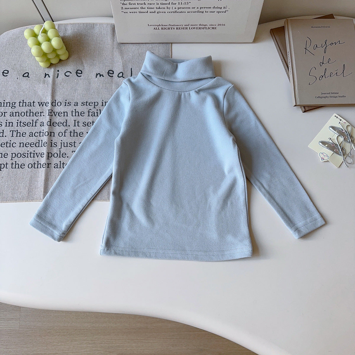 Minimalist Winter Girls' T-Shirt, Ages 2-5 | Color: Blue | Image 1