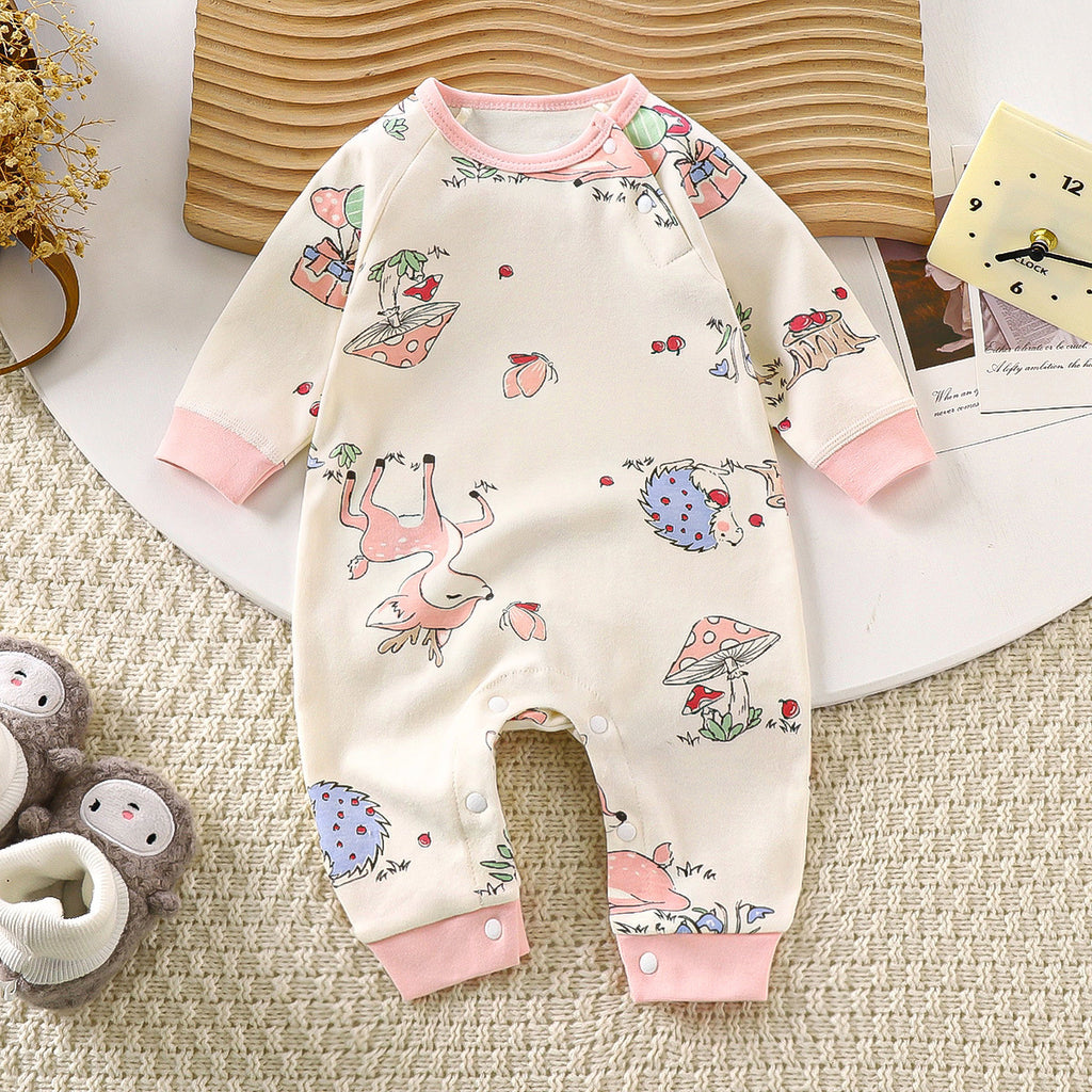 Sweet & Cute Autumn Unisex Baby Jumpsuit, Ages 1-24 Months | Color: Style 1 | Image 1