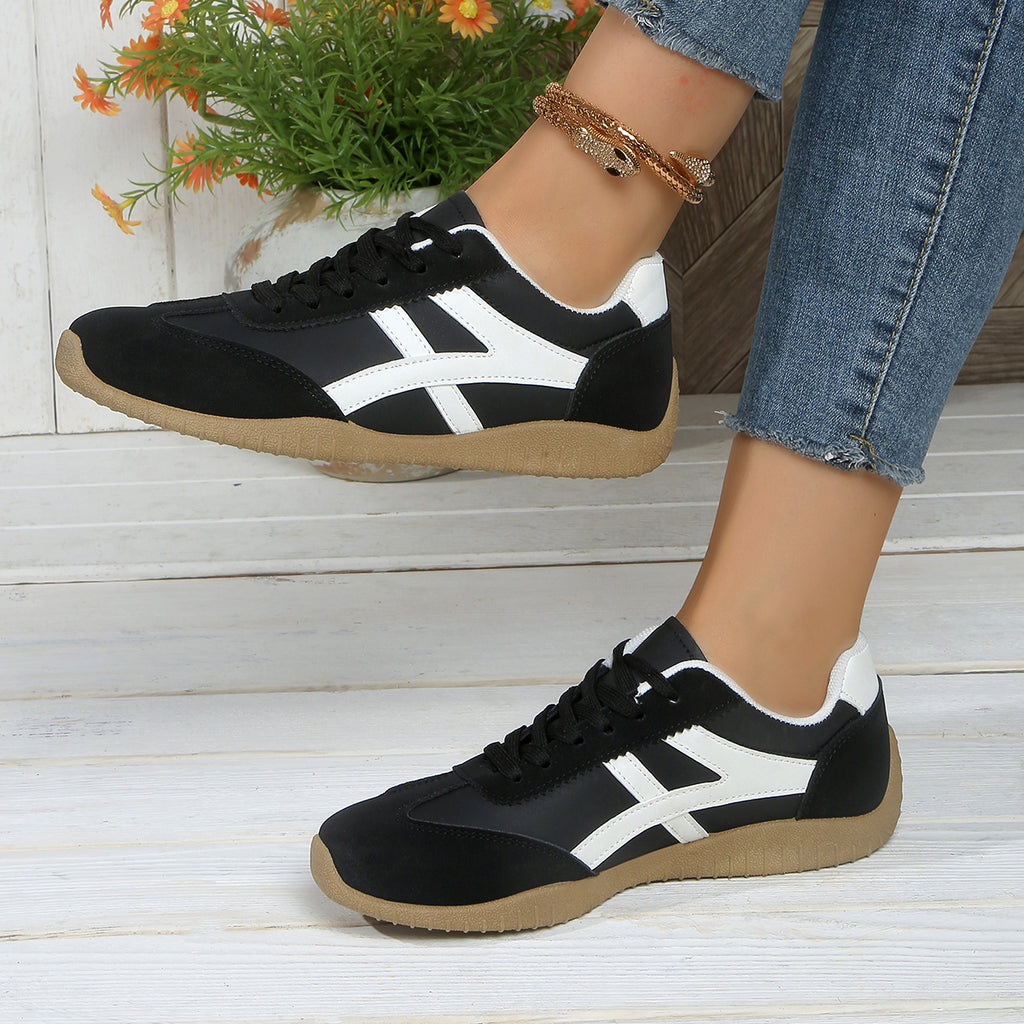 Modern Chic All-Season PU/Artificial Leather/Microfiber Leather, Net Women's Casual Shoes | Color: Black | Image 3