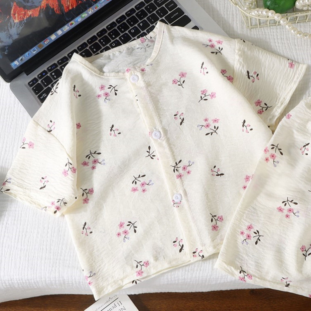 Minimalist Summer 2-Piece Unisex Kids' Pajama Set, Ages 2-9 | Color: Style 2 | Image 3