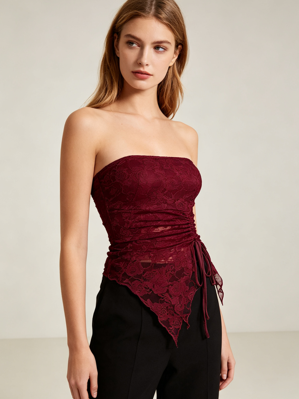 Occasion & Party Summer Camisole Tank Top | Color: Red | Image 1