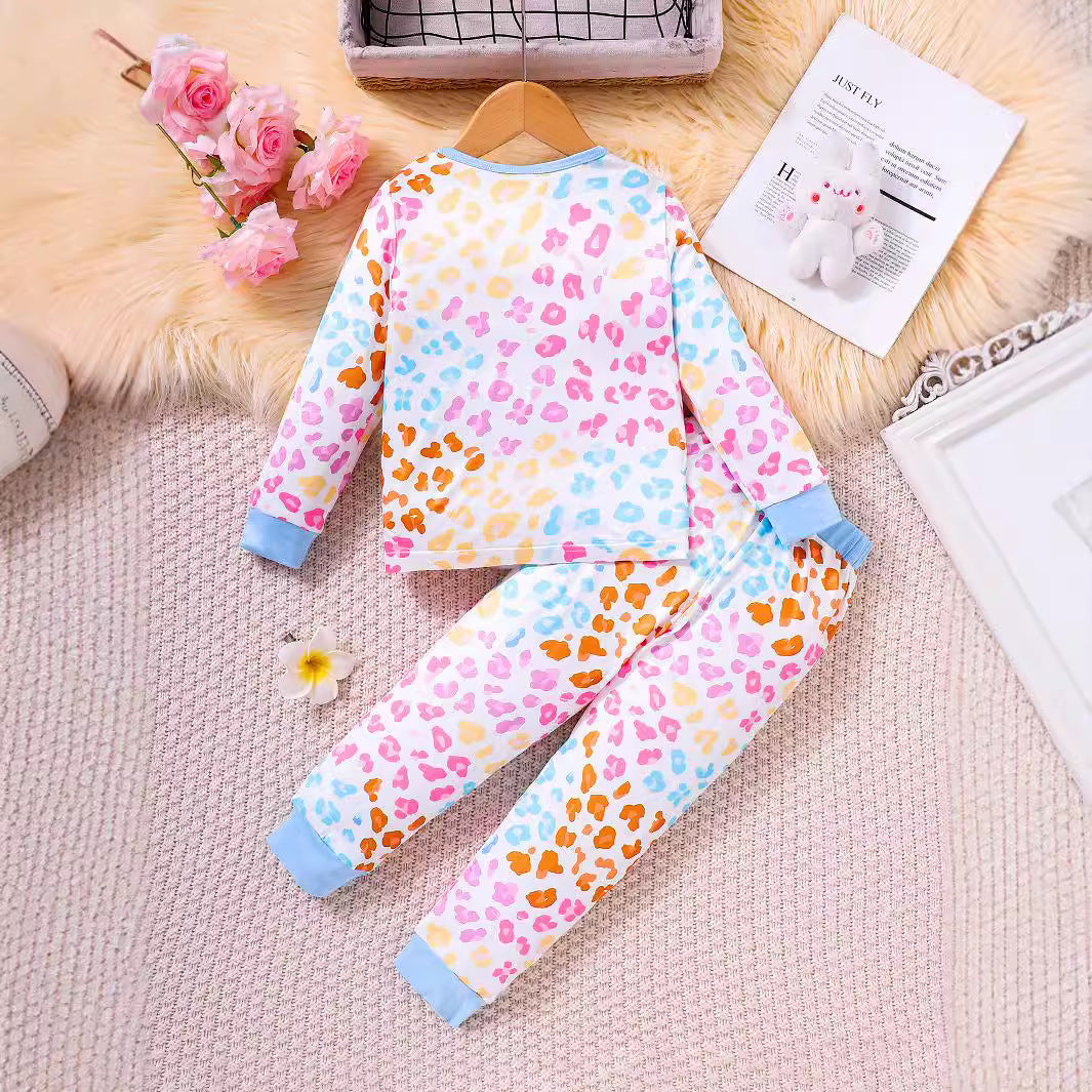 Sweet & Cute Autumn 2-Piece Girls' Pants Suit, Ages 2-7 | Color: Flower | Image 3