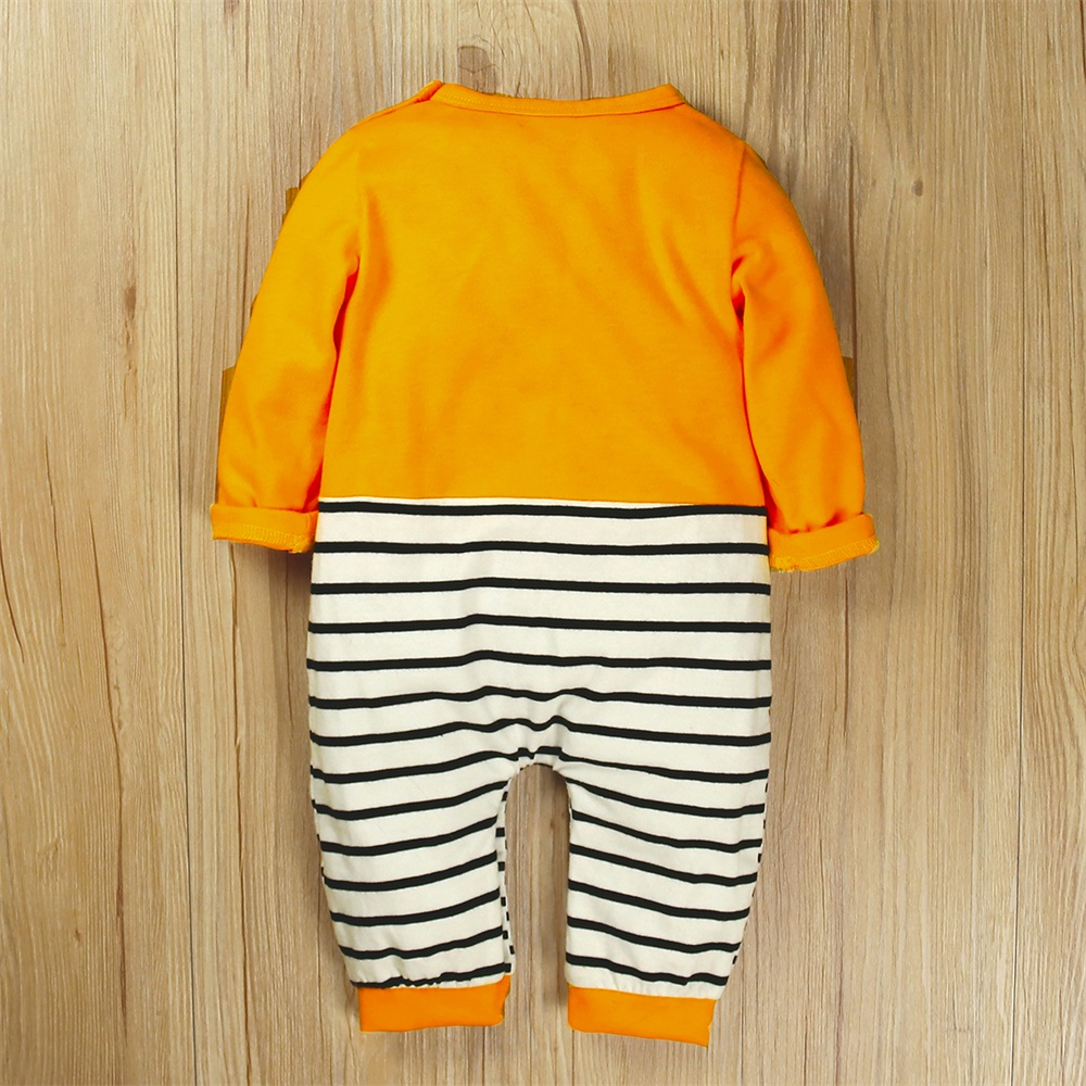 Minimalist Autumn Unisex Baby Jumpsuit, Ages 1-12 Months | Color: Deep Yellow | Image 3
