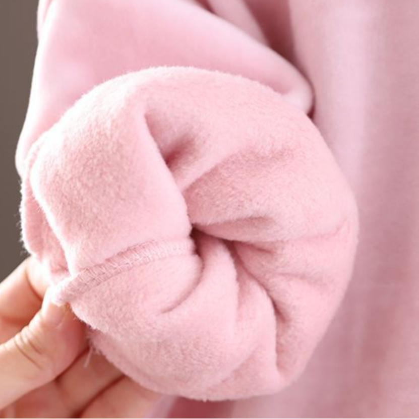 Sweet & Cute Winter 2-Piece Girls' Pants Suit, Ages 2-5 | Color: Pink | Image 3