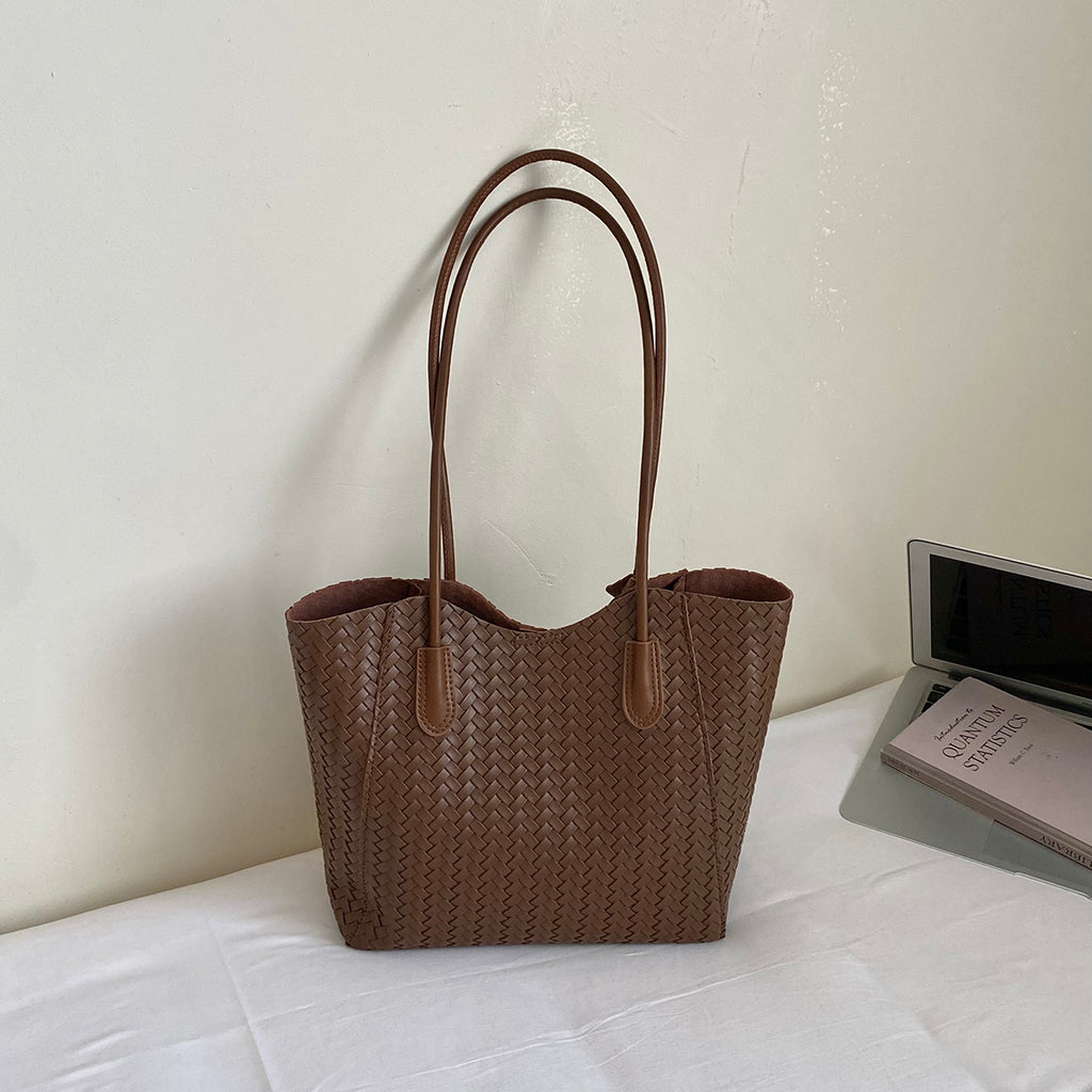Trendy All-Season PU/Artificial Leather/Microfiber Leather Women's Handbags Tote Bags | Color: Coffee | Image 3