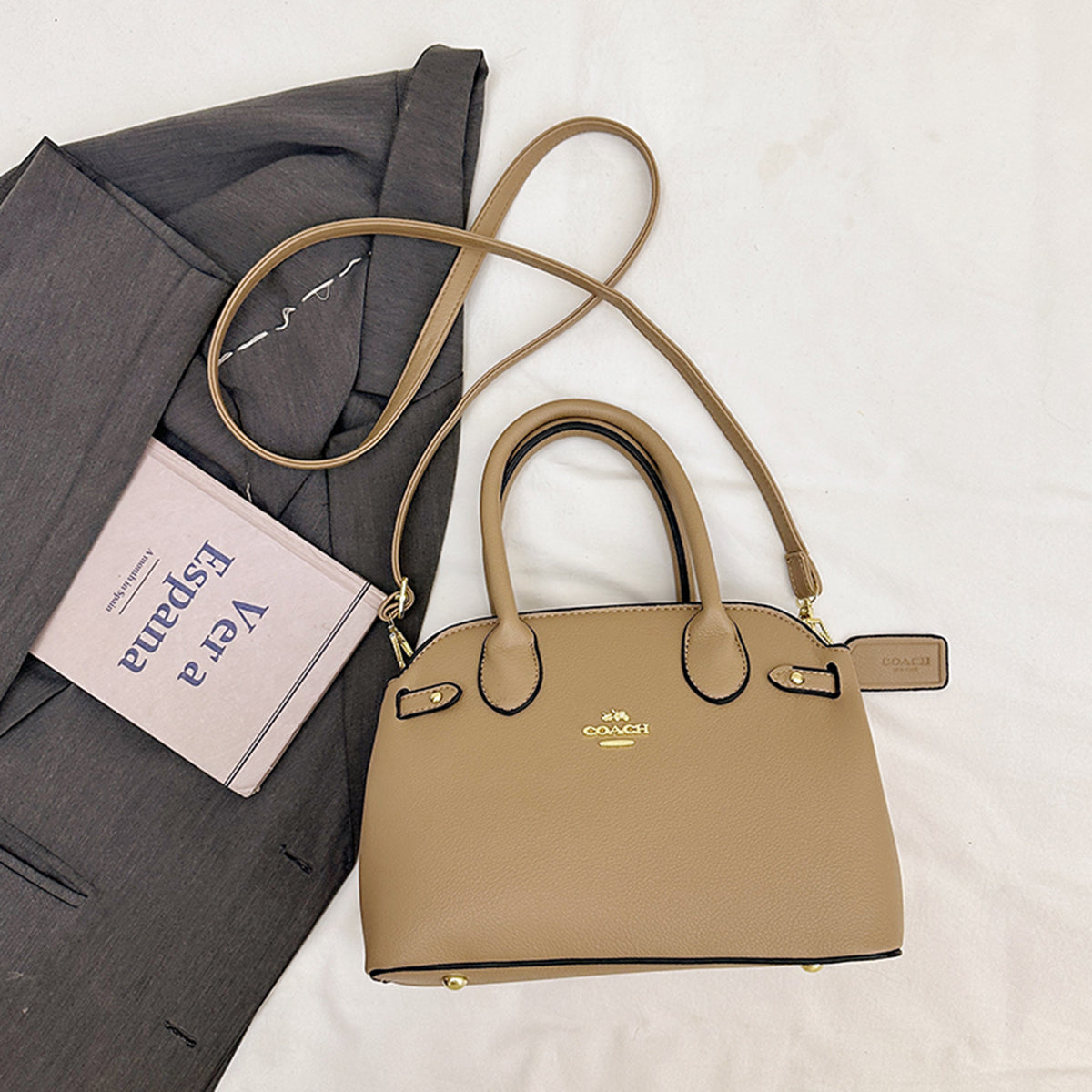 Modern Chic All-Season PU/Artificial Leather/Microfiber Leather Women's Handbags Other Bags | Color: Khaki | Image 2