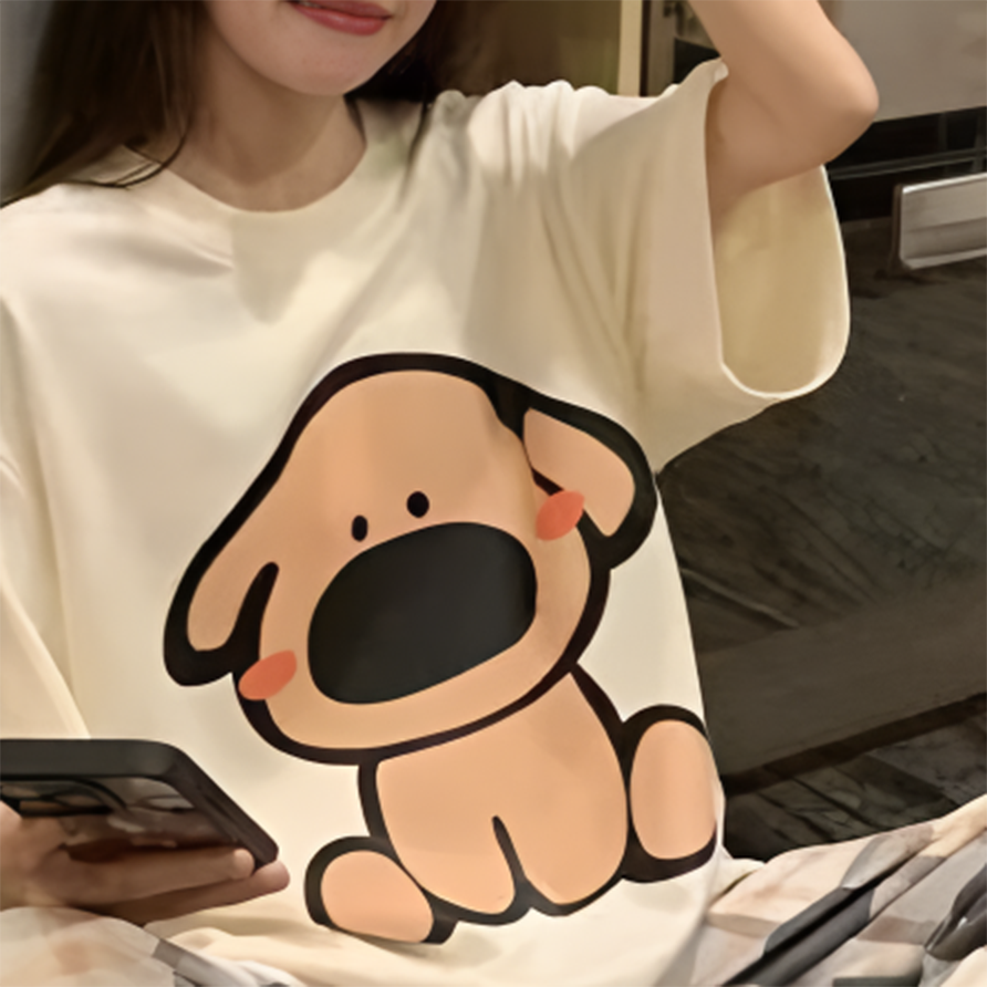 Modern Chic All-Season Sweet Feminine Summer 2 Pcs Women 's Short  Sleeve Sleep Set | Color: Style 2 | Image 2