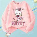 Modern Chic All-Season Minimalist Autumn Girls' Sweatshirt, Ages 2-11 | Color: Pink | Image 1